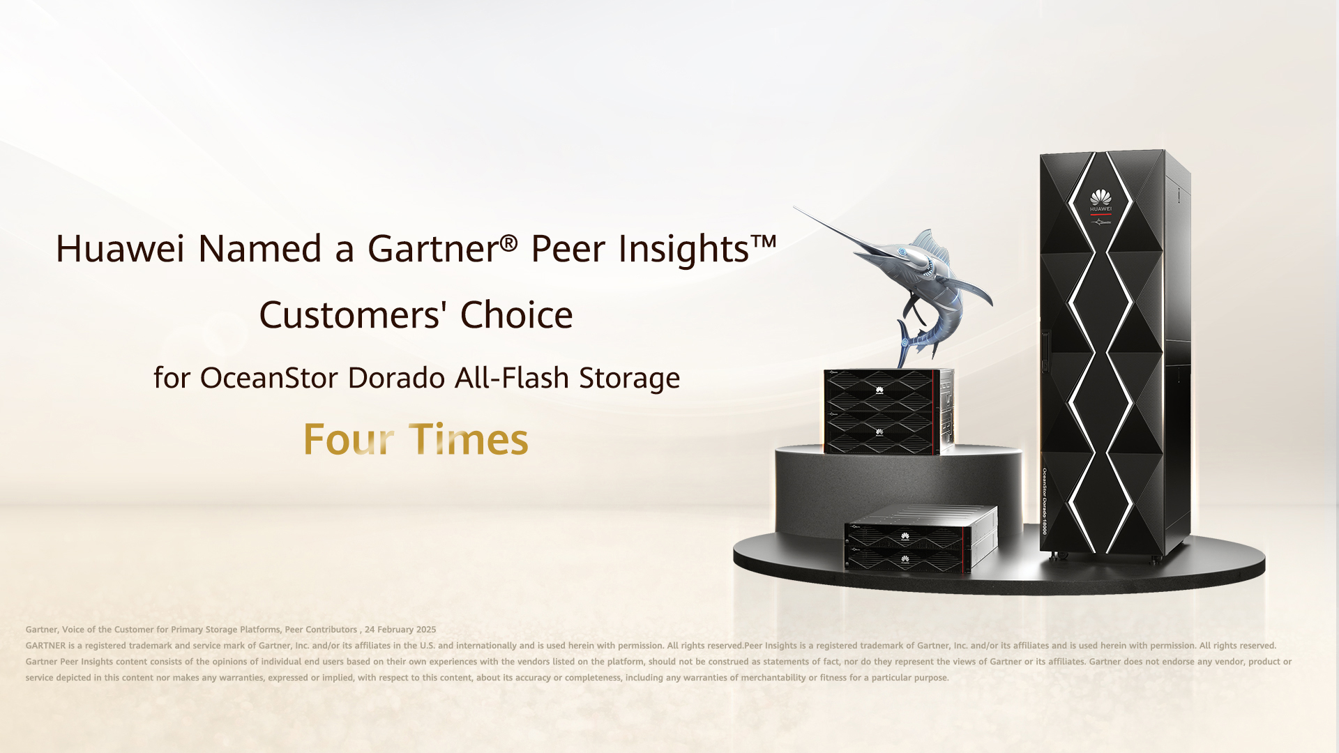 Huawei named a Customers' Choice in Gartner® Peer Insights™ four times